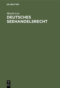 Produktbild: Deutsches Seehandelsrecht