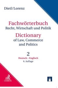 Produktbild: Fachw&ouml;rterbuch Recht, Wirtschaft und Politik Band 2: Deutsch - Englisch