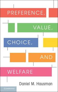 Produktbild: Preference, Value, Choice, and Welfare