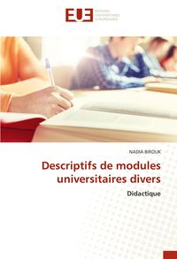 Produktbild: Descriptifs de modules universitaires divers