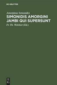 Produktbild: Simonidis Amorgini Jambi qui supersunt