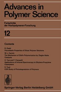 Produktbild: Advances in Polymer Science