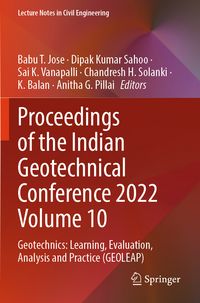 Produktbild: Proceedings of the Indian Geotechnical Conference 2022 Volume 10