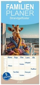 Produktbild: Familienplaner 2027 - Strandgefl&uuml;ster mit 5 Spalten (Wandkalender, 21 x 45 cm) CALVENDO