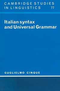 Produktbild: Italian Syntax and Universal Grammar