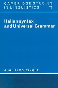 Produktbild: Italian Syntax and Universal Grammar