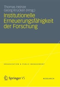 Produktbild: Institutionelle Erneuerungsf&auml;higkeit der Forschung