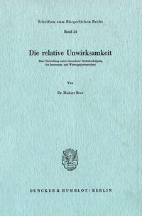 Bild vom Artikel Die relative Unwirksamkeit. vom Autor Hubert Beer
