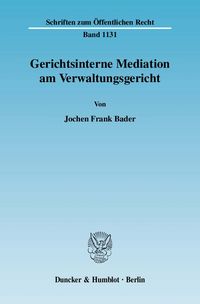 Produktbild: Gerichtsinterne Mediation am Verwaltungsgericht.