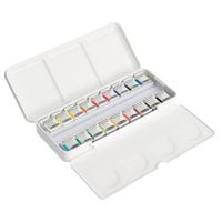 Produktbild: Schmincke AKADEMIE Aquarell Malkasten, Kunststoffset, 18 x 1/2 N&auml;pfchen mit Gummiband