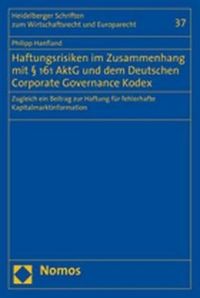 Bild vom Artikel Haftungsrisiken im Zusammenhang mit § 161 AktG und dem Deutschen Coporate Governance Kodex vom Autor Philipp Hanfland