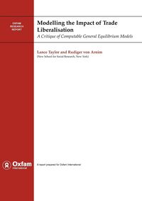 Produktbild: Modelling the Impact of Trade Liberalisation