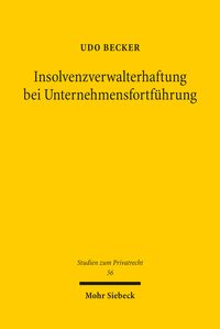 Produktbild: Insolvenzverwalterhaftung bei Unternehmensfortf&uuml;hrung