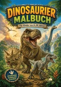 Produktbild: Dinosaurier Malbuch f&uuml;r Kinder von 6-10 Jahren mit 70 starken Ausmalmotiven