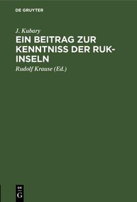 Produktbild: Ein Beitrag zur Kenntniss der Ruk-Inseln