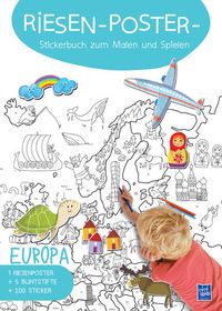 Bild vom Artikel Riesen-Poster-Stickerbuch zum Malen und Spielen - Europa vom Autor 
