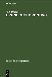 Produktbild: Grundbuchordnung