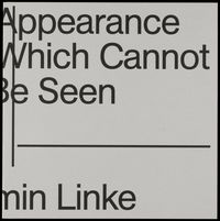 Produktbild: The Appearance of That Which Cannot Be Seen