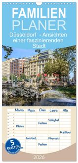 Produktbild: Familienplaner 2026 - D&uuml;sseldorf - Ansichten einer faszinierenden Stadt mit 5 Spalten (Wandkalender, 21 x 45 cm) CALVENDO