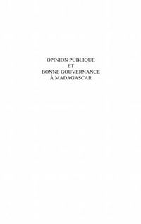 Produktbild: Opinion publique et bonne gouvernance A