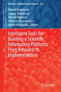 Produktbild: Intelligent Tools for Building a Scientific Information Platform: From Research to Implementation