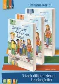 Bild vom Artikel KidS Literatur-Kartei:  "Das traust du dich nie, Jona!" 3-fach differenzierter Lesebegleiter vom Autor Andrea Geffers