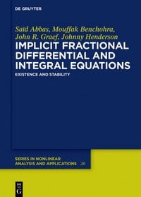 Produktbild: Implicit Fractional Differential and Integral Equations