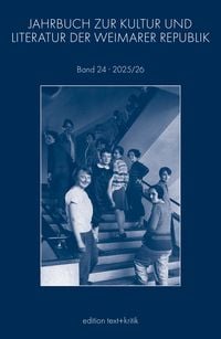 Produktbild: Jahrbuch Zur Kultur und Literatur der Weimarer Republik