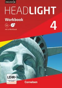 Produktbild: English G Headlight 4: 8. Schuljahr. Workbook mit CD-ROM (e-Workbook) und Audios online