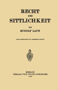 Produktbild: Recht und Sittlichkeit