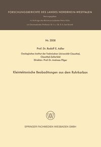 Produktbild: Kleintektonische Beobachtungen aus dem Ruhrkarbon