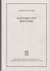 Produktbild: Aufgabe und Befugnis