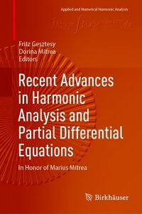 Produktbild: Recent Advances in Harmonic Analysis and Partial Differential Equations