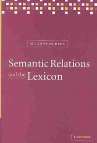 Produktbild: Semantic Relations and the Lexicon