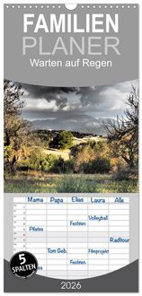Produktbild: Familienplaner 2026 - Warten auf Regen mit 5 Spalten (Wandkalender, 21 x 45 cm) CALVENDO