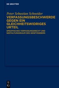 Produktbild: Verfassungsbeschwerde gegen ein gleichheitswidriges Urteil