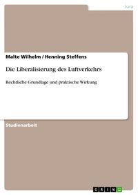 Produktbild: Die Liberalisierung des Luftverkehrs