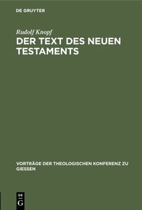 Produktbild: Der Text des Neuen Testaments