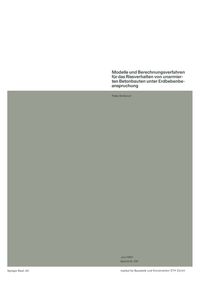 Produktbild: Modelle und Berechnungsverfahren f&uuml;r das Rissverhalten von unarmierten Betonbauten unter Erdbebenbeanspruchung