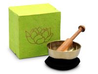 Bild vom Artikel Klangschalen-Set in Box mini grün mit Lotus vom Autor 