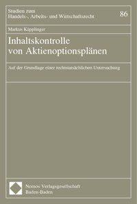 Produktbild: Inhaltskontrolle von Aktienoptionspl&auml;nen