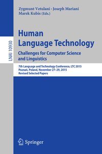 Produktbild: Human Language Technology. Challenges for Computer Science and Linguistics
