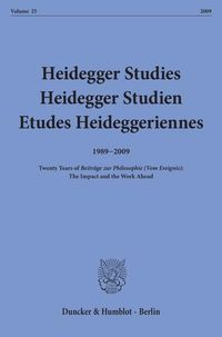 Produktbild: Heidegger Studies - Heidegger Studien - Etudes Heideggeriennes.