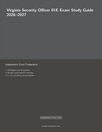 Produktbild: Virginia Security Officer 01E Exam Study Guide 2026-2027