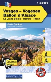 Produktbild: K&uuml;mmerly+Frey Outdoorkarte Vogesen / Vosges, Ballon d'Alsace 1:35.000