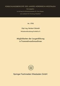Produktbild: M&ouml;glichkeiten der Laugenkl&auml;rung in Trommelwaschmaschinen