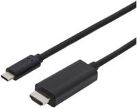 Produktbild: Digitus USB-C&reg; / HDMI Adapterkabel USB-C&reg; Stecker, HDMI-A Stecker 5.00 m Schwarz AK-300330-050-S Geschirmt, doppelt geschirmt USB-C&reg;-Displaykabel
