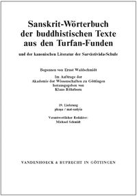 Produktbild: Sanskrit-W&ouml;rterbuch der buddhistischen Texte aus den Turfan-Funden. Lieferung 19