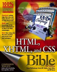 Produktbild: Html, Xhtml, and Css Bible