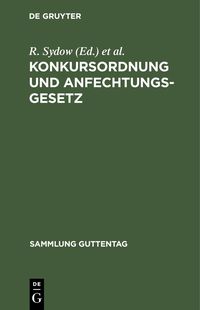 Produktbild: Konkursordnung und Anfechtungsgesetz